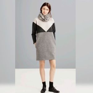 Madewell color-block wool shift Dress